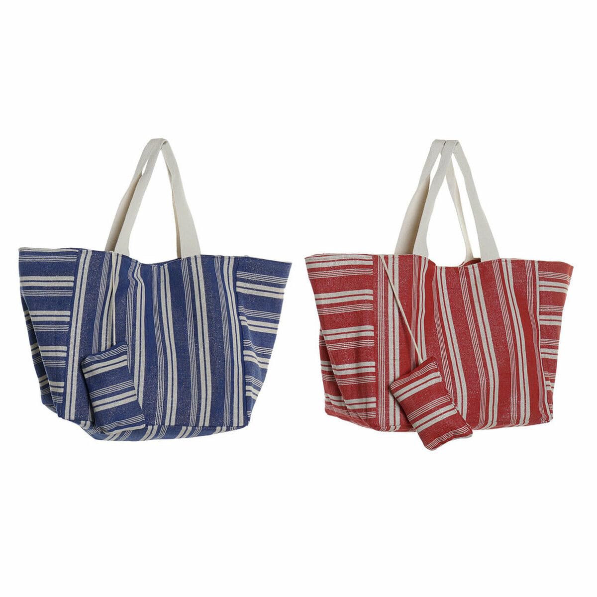 Sac à main rayé polyester coton multicolore grand format pour adulte unisexe - 6