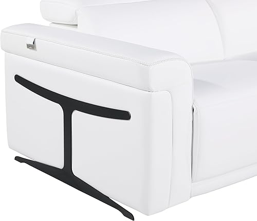 Miniatura 6 de Mario - Silla eléctrica de cuero de grano superior con reposacabezas ajustables, cargadores USB para dispositivos, sofá reclinable eléctrico de alta