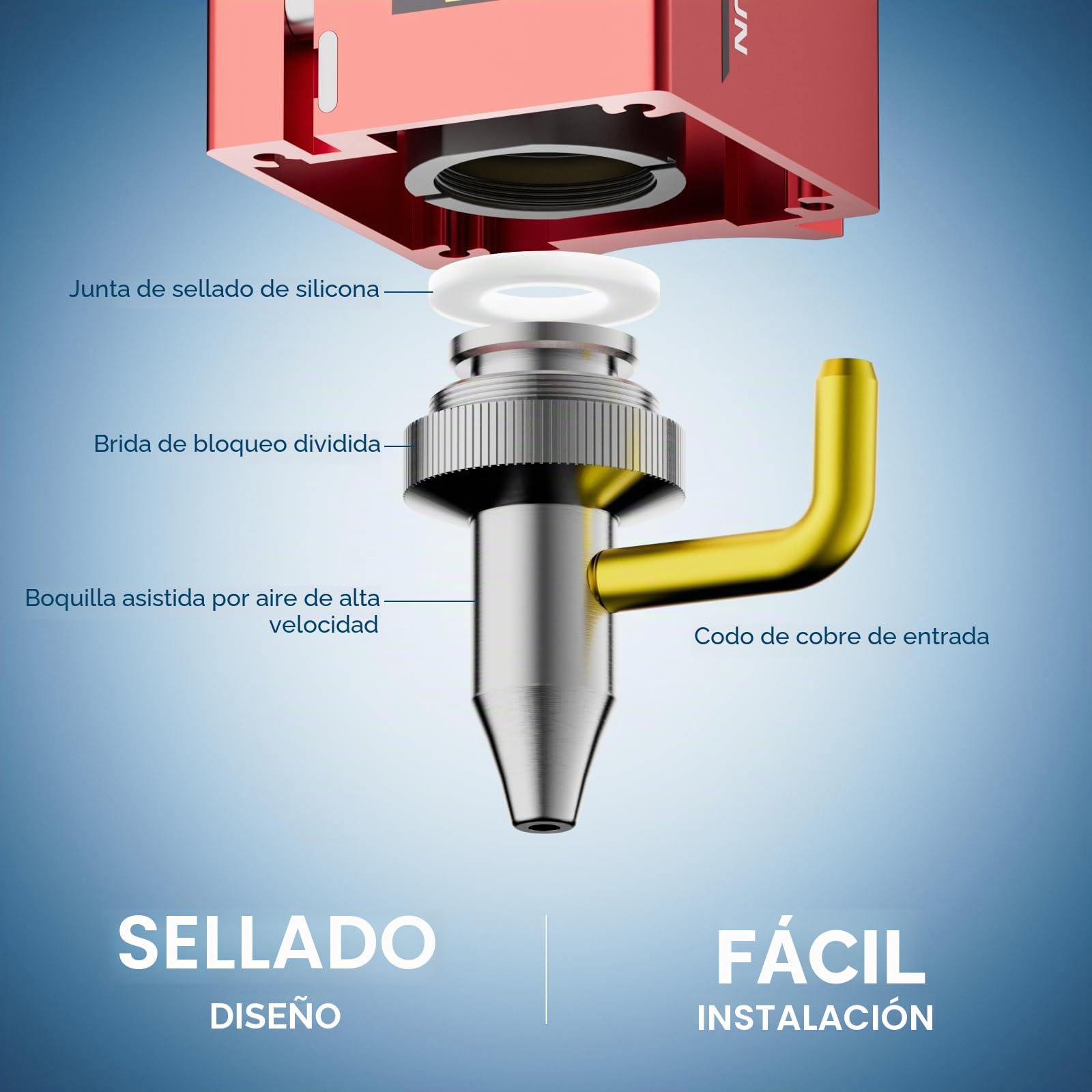 Irfora iCube-Grabador láser, Mesa de Trabajo de Panal para protección de Escritorio, Corte láser, Bomba de Aire de 15L/Min, bajo Ruido y Baja vibración