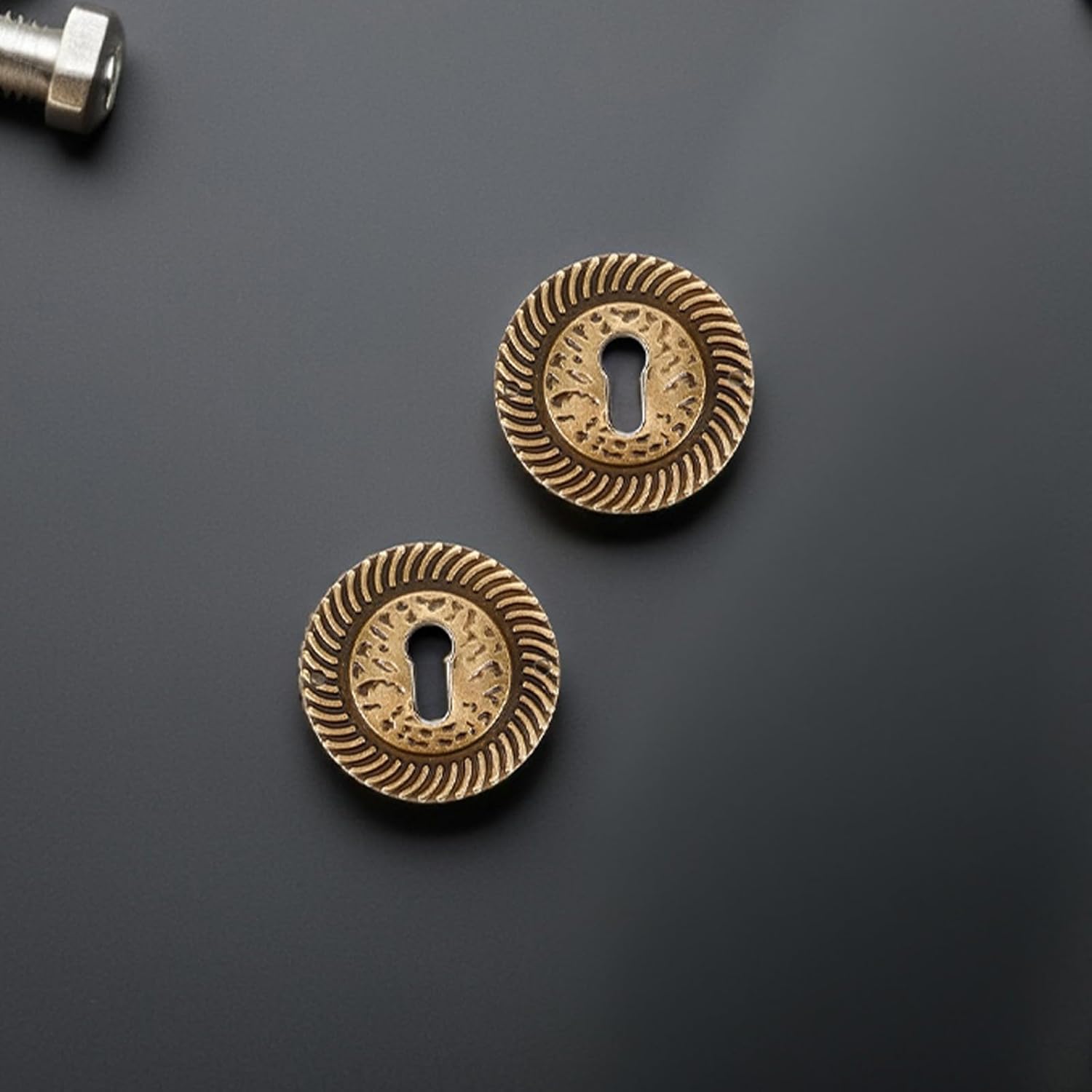 8pcs Antique Decorative Keyhole Escutcheon Plates for Cabinet Doors