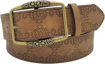 EMMIOL Cool Y2K Belt Women Black bb Belt Silver Buckle Oval D Ring Star Belts Trendy Streetwear Punk for Jeans