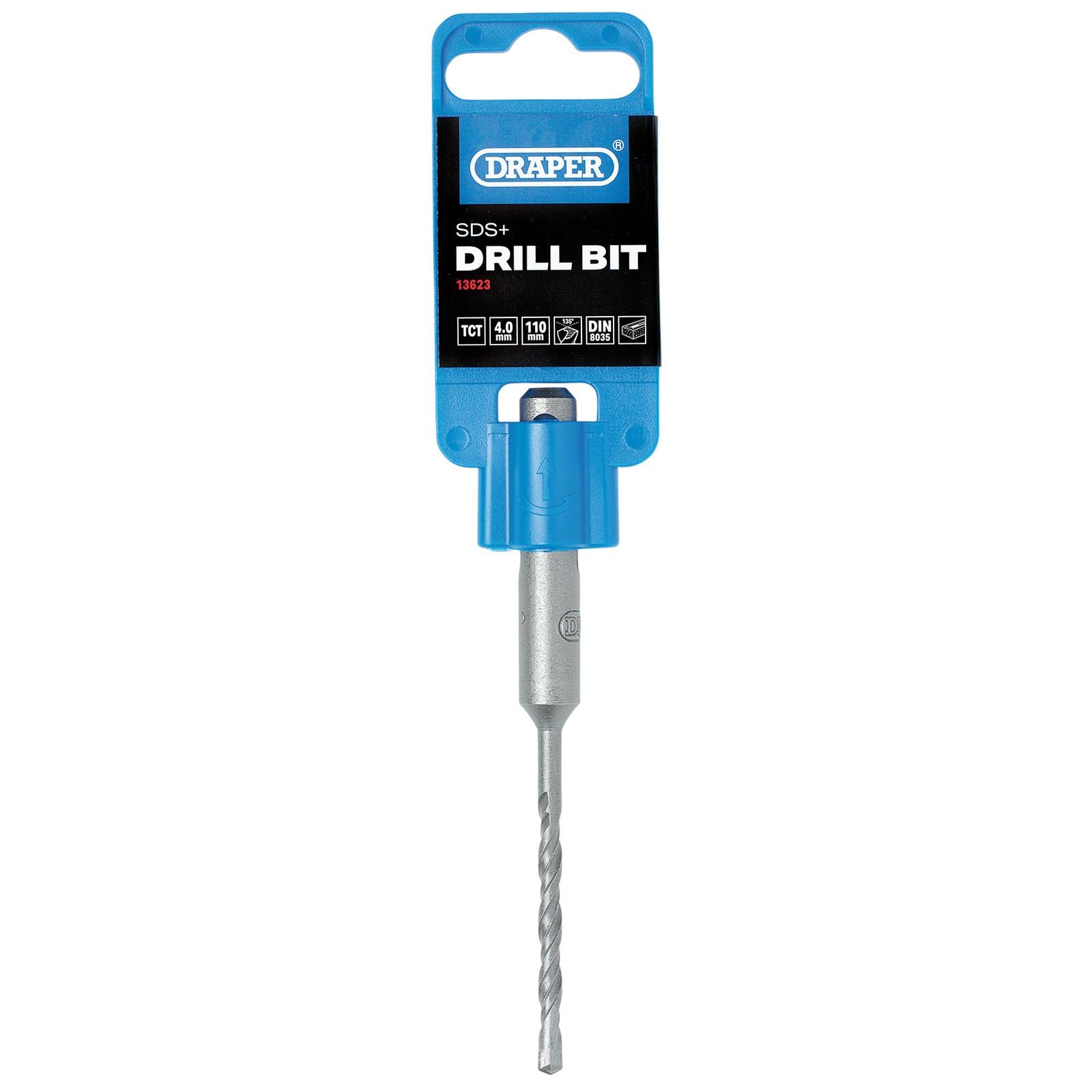 Draper SDS Plus Drill Bit, 4.0 x 110mm - 13623 - Tungsten Carbide Tip, Double Flute, for Concrete Masonry, Brick, Stone, Granite - Image 2