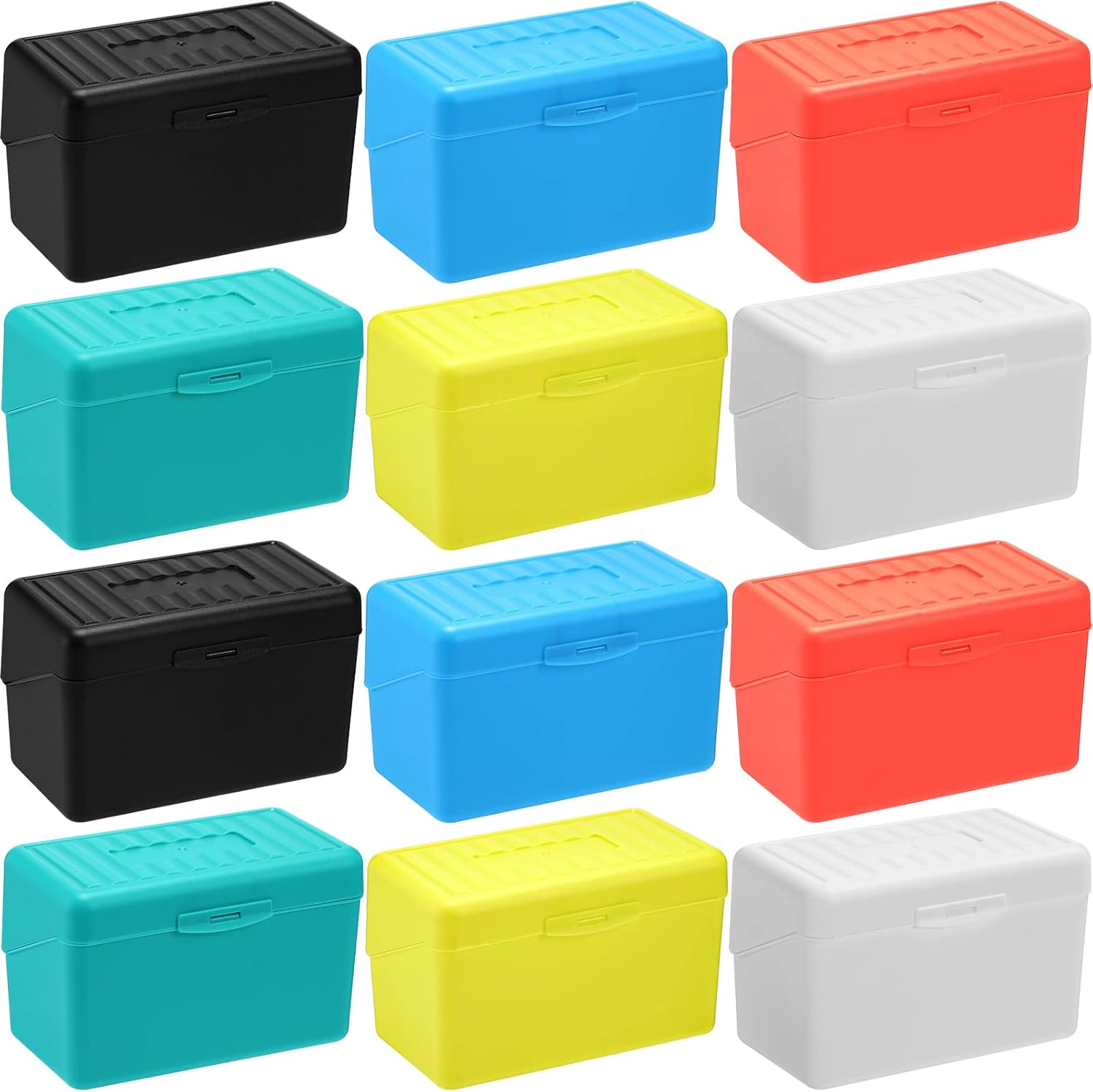 Fuutreo 12 Pack Index Card Holder 3x5 Index Card Box