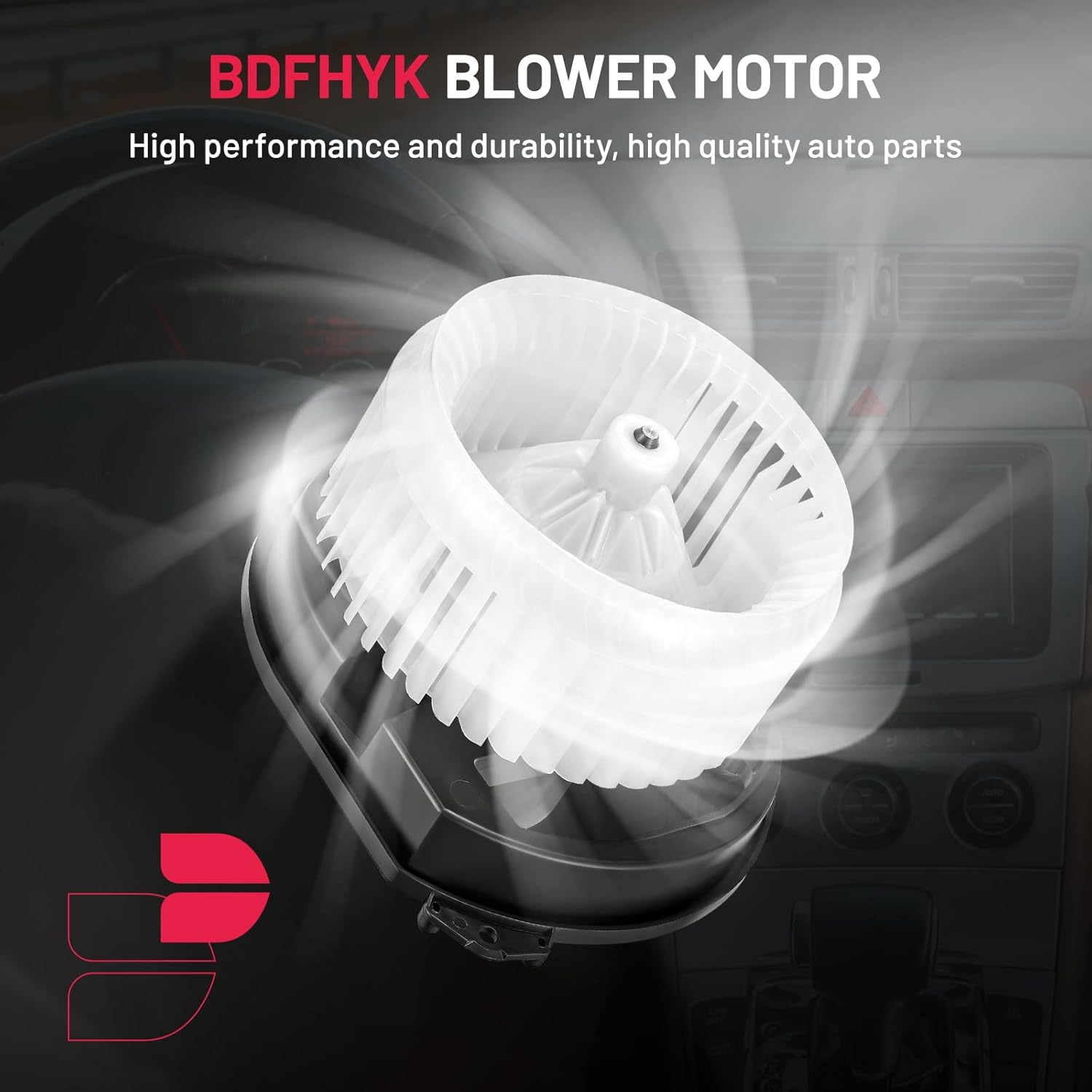 BDFHYK AC Heater Blower Motor Fan 700293 Compatible with Chrysler 200 2015-2017,Compatible with Jeep Cherokee 2014-2023,HVAC Blower Motor Assembly with Fan Cage Replacement for 68223053AC 75038 PM4097