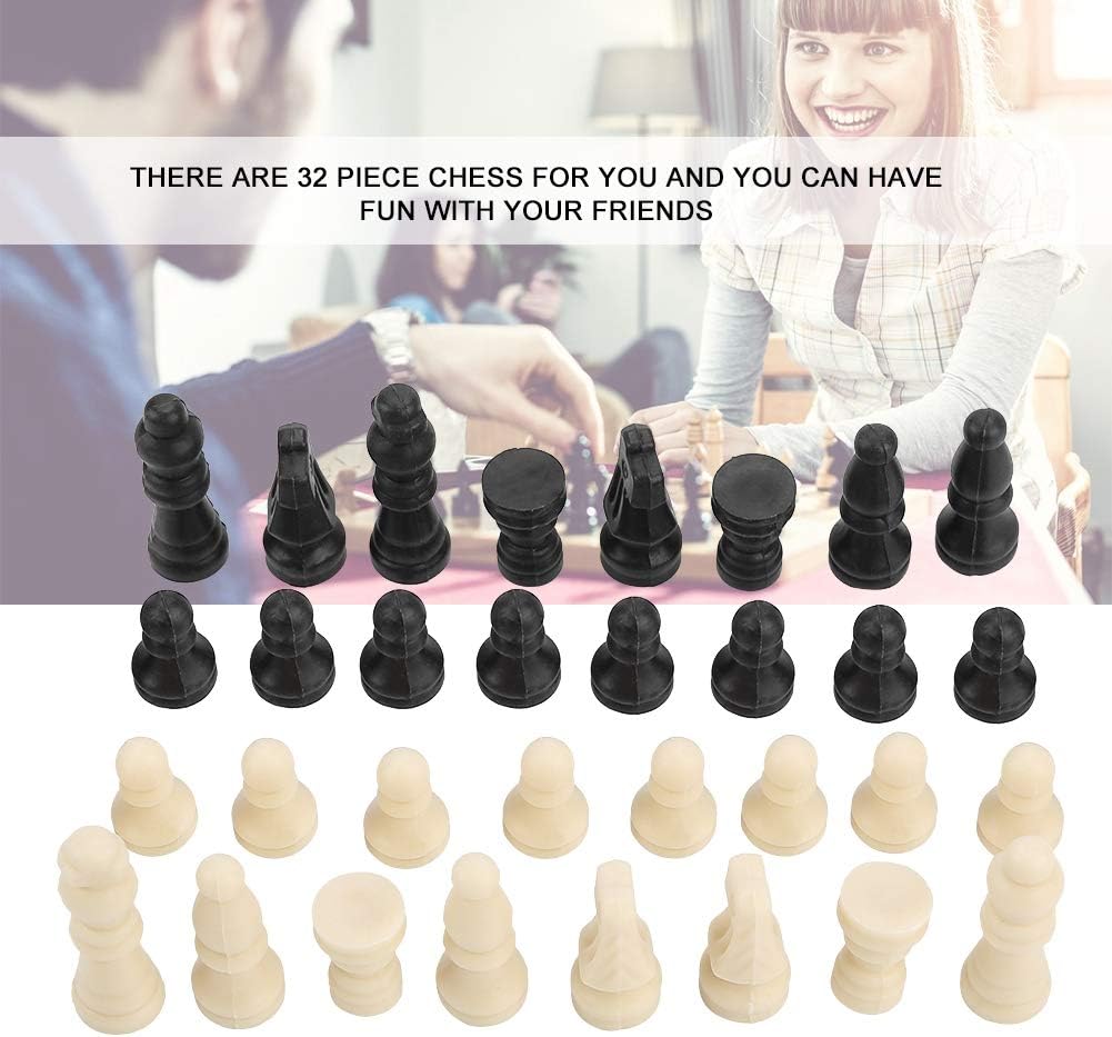 32pcs International Chess Set, Solid Chess Pieces Entertainment Tool Chess Set Checkers Game Board