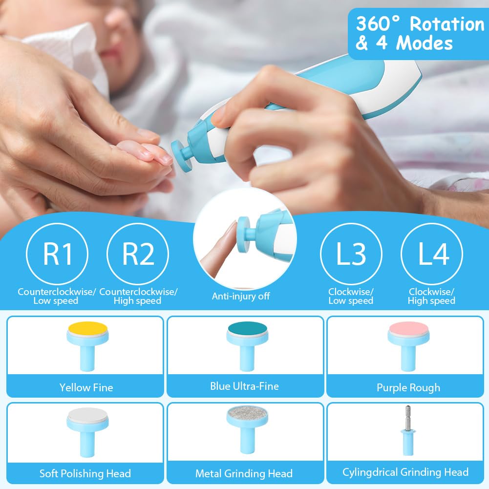 HAGOT Baby Healthcare and Grooming Kit, Newborn Baby Care Accessories with Hair Brush, Comb, Nail Clippers, Thermometer - Image 4