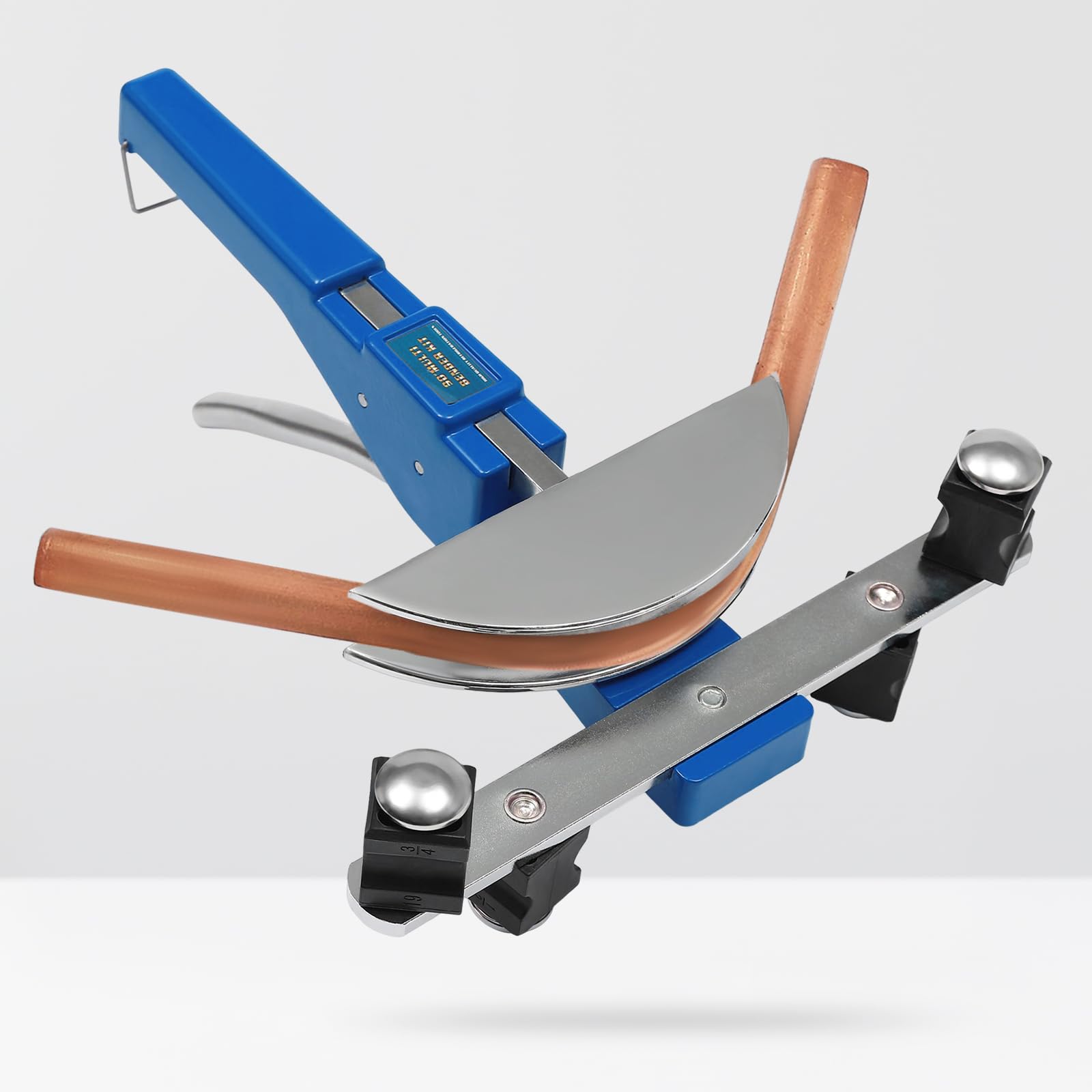 Giętarka do rur CT-999F | zestaw do gięcia ze stali aluminiowej | zestaw giętarki do rur | giętarka do rur miedzianych | zginanie 90° | 7 głowic zginających