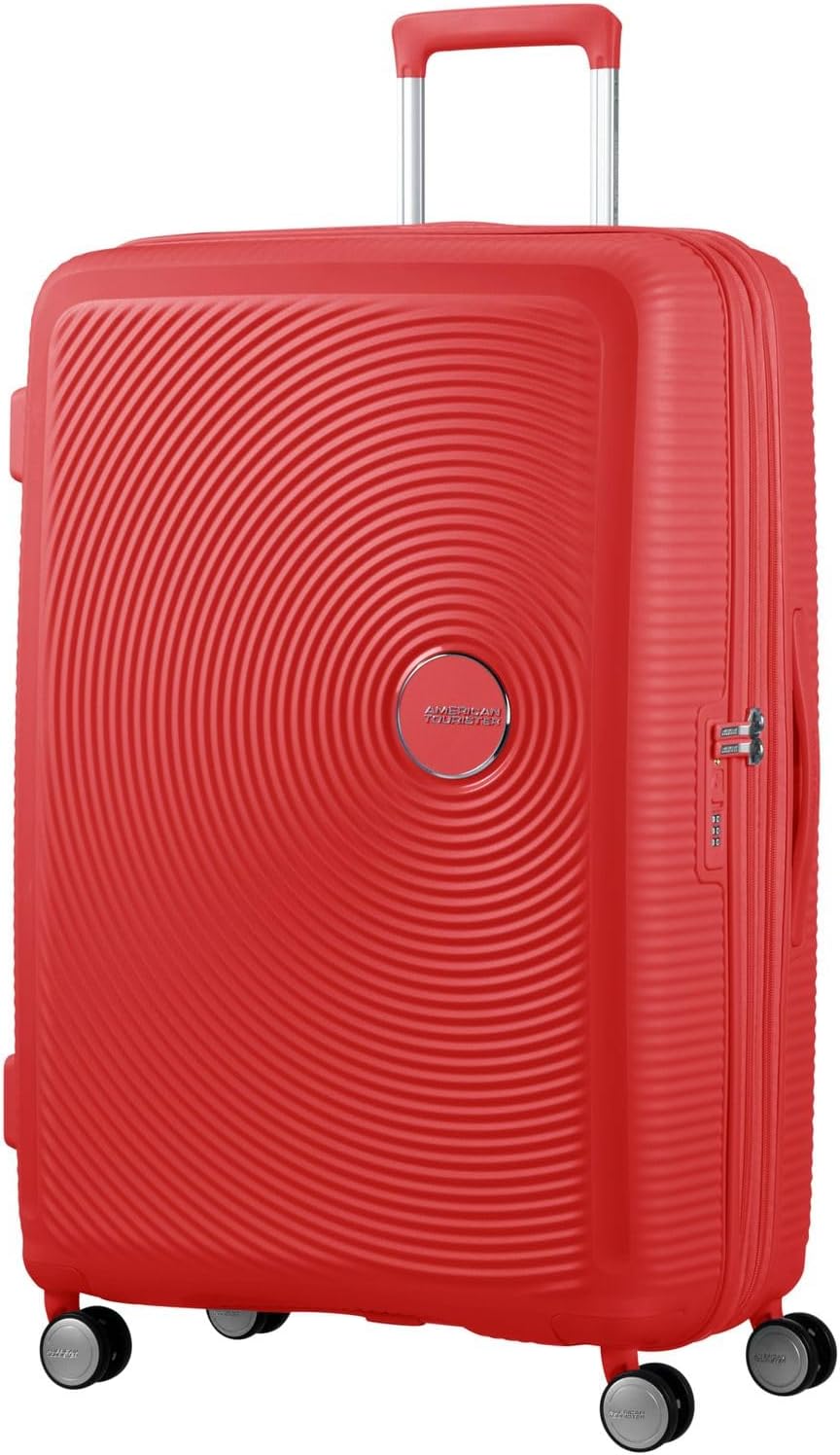 American Tourister Soundbox, Red (Coral Red), Spinner L EXP (77 cm - 97/110 L), Soundbox