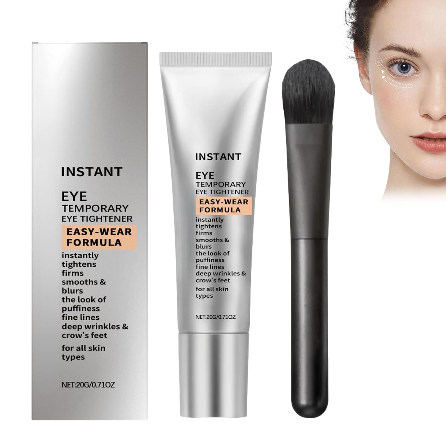 Perfection Eye Tightener Instant Eye Cream Against Bags & Wrinkles Instant Face Tightener as Eye Bag Hack for Tight Eye Area Moisture Boost with Anti-Ageing Effect