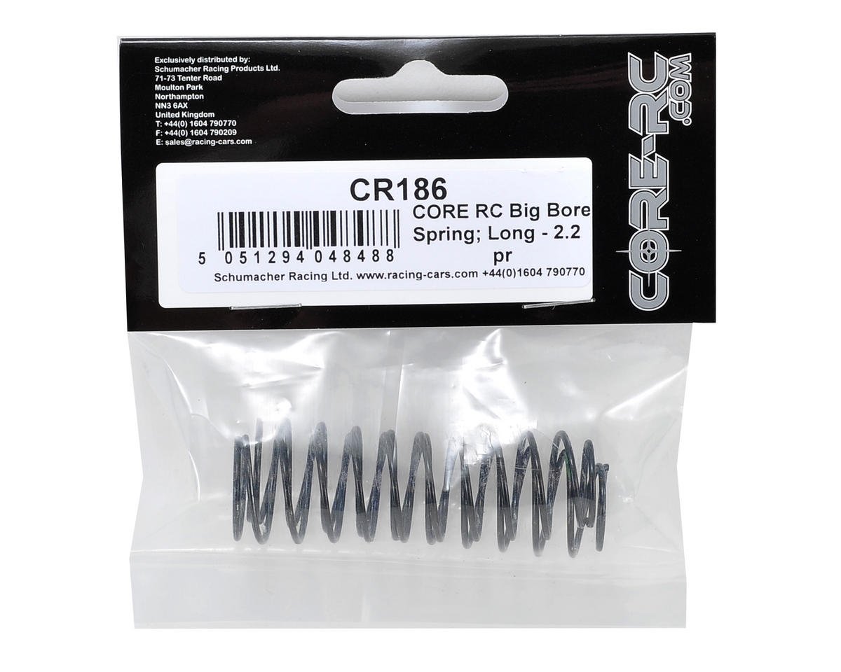 Core-RC Long Length Big Bore Shock Spring Set (Green/2.2) (2)
