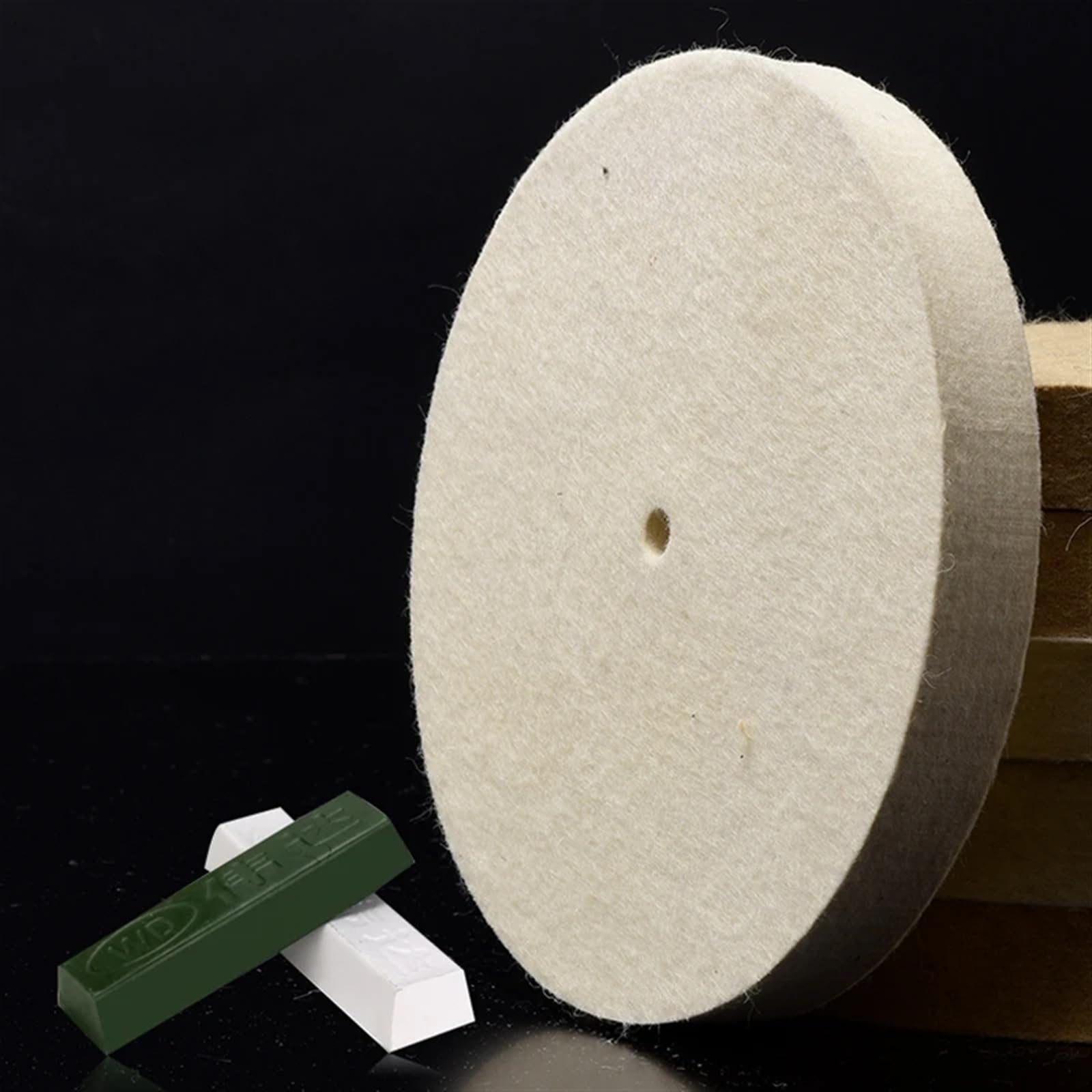 4 Pezzi Disco Ruota Di Lucidatura In Feltro Di Lana, Disco