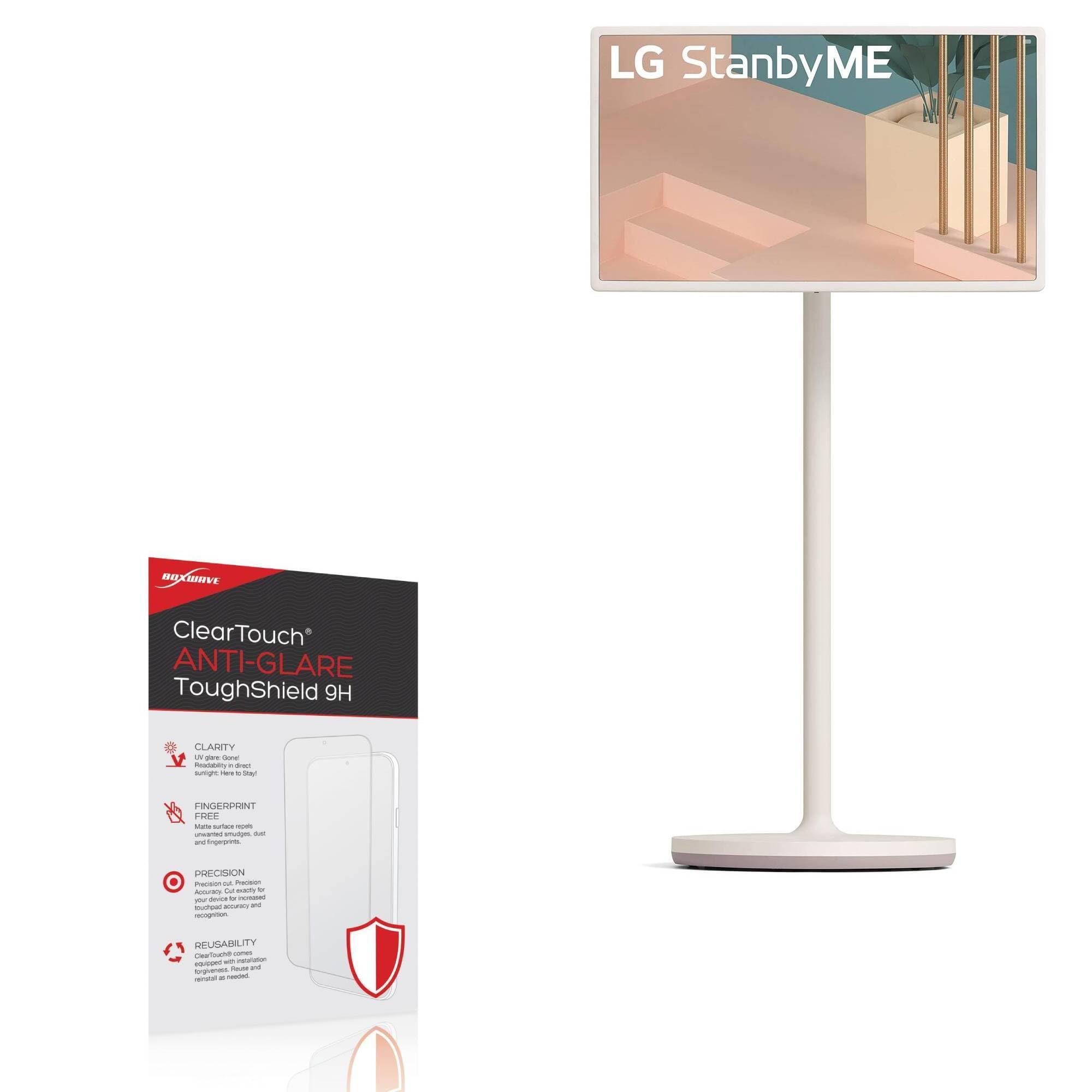 BoxWave Screen Protector Compatible With LG 27-inch Class StandbyMe Portable Monitor 27ART10AKPL - ClearTouch Anti-Glare ToughShield 9H (2-Pack), Anti-Glare 9H Tough Flexible Film Screen Protector