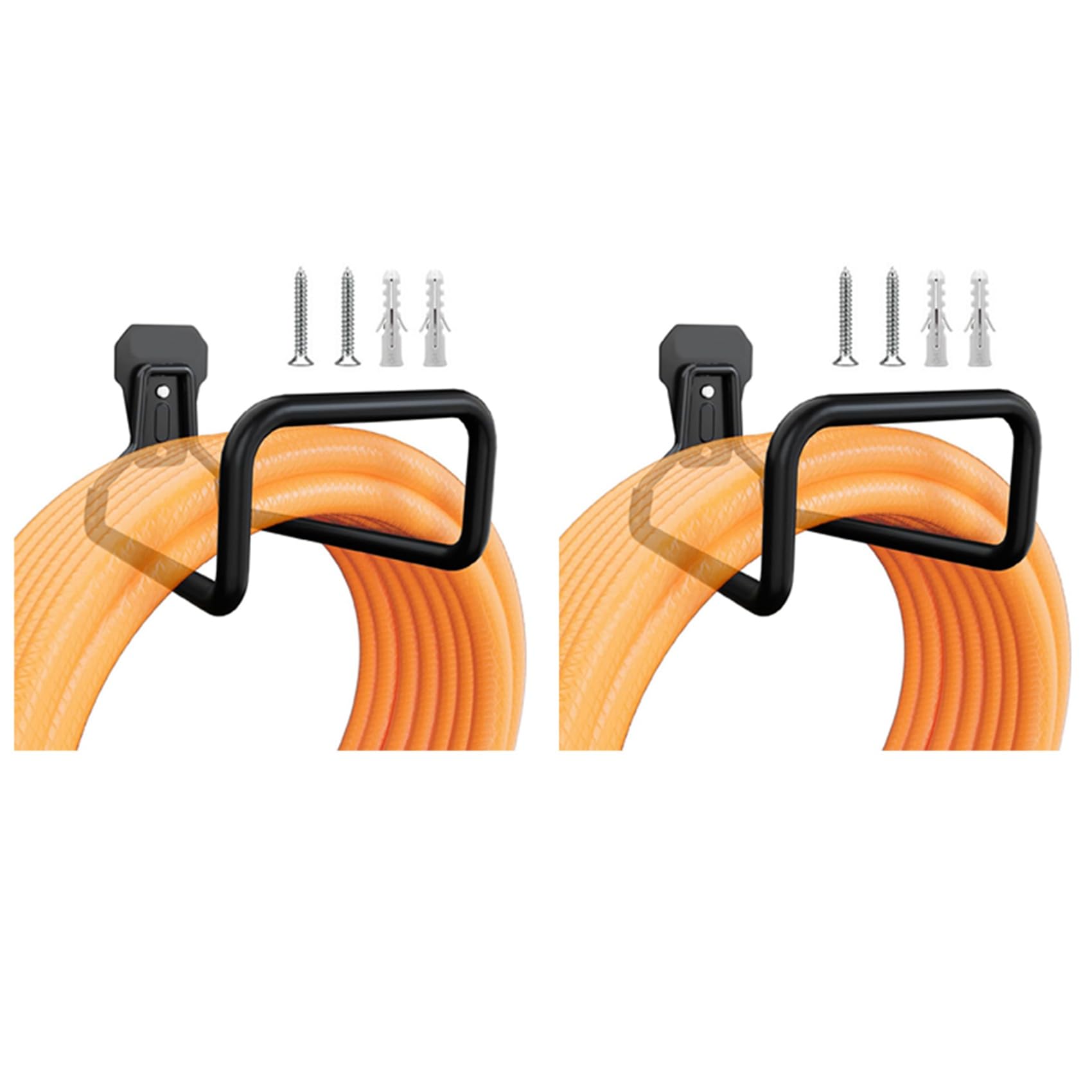 Ctrlzs 2X Garden Hose Holder Wall Mount, Duty Water Hose Hanger For Outside, Metal Hose Reels Hose Rack Hose Hook