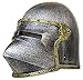 Jacobson Hat Company Kid's Plastic Medieval Knight Helmet w/Flip Up Mask, Gray, One Size