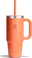 Vista 27 de Hydro Flask - Vaso de viaje con asa, tapa y pajilla, acero inoxidable térmico, 32 onzas, color azul