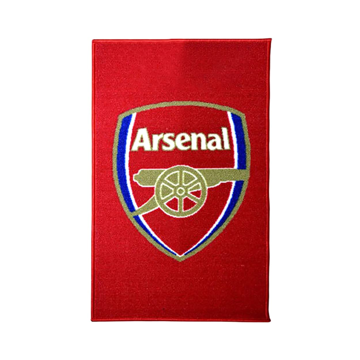 Arsenal FC Official Soccer Crest Rug (One Size) (Red/Gold)