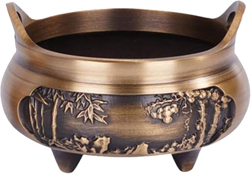 Pure Copper Censer Home Indoor Worship Buddha Incense for Incense smokeless Incense Worship god Ceremony Buddha Bamboo Stick Incense Incense Incense Burner 2.4inx1.6in A