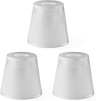 Vista 7 de Pantalla de cristal transparente de repuesto, base E26 con adaptador de 1-5/8 pulgadas, paquete de 3 pantallas de repuesto de cono para luz