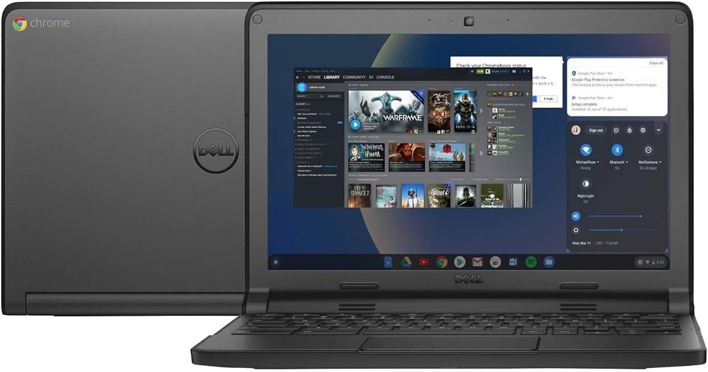 DELL (Refurbished) Chromebook 3120 Business Laptop | Intel Celeron N2840 Dual Core CPU | 4GB DDR3 RAM | 16GB SATA Hard | 11.6 inch Display | CHROME OS | (*)