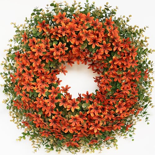26' Fall Wreath for Front Door, Porch, Window - Large Artificial...