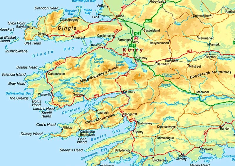 Miniatura 4 de Mapa Pictorial de Irlanda - 23.4 x 16.5 pulgadas - Papel laminado