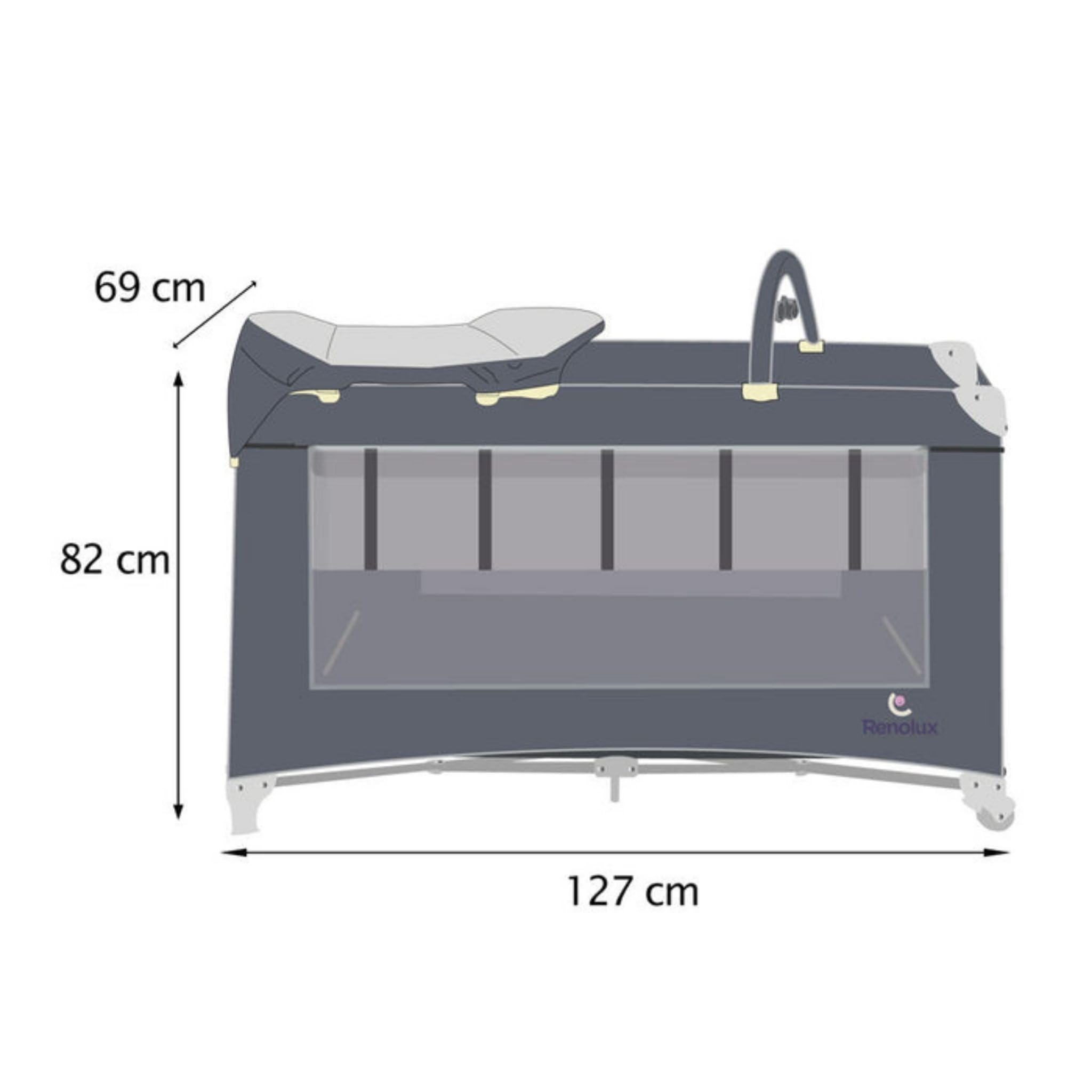 Lit parapluie Optic Z Sophie la Girafe Sunrise - Renolux