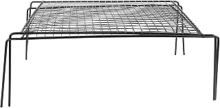Expandable Iron Wire Shelf Rack for Cabinets, Adjustable Kitchen Organizer | Telescopic Mesh Design, Easy Cleaning and Airflow, Black Finish, Space-saving Storage for Spice Items