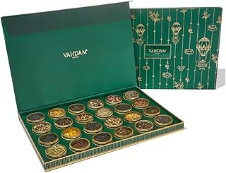 VAHDAM, Loose Leaf Tea Sampler, World's Top Tea Collection with 24 Premium Variety of Long Leaf Teas - Black, Green, White, Oolong, Herbal & more | 100% Natural Ingredients (7.06oz/200gm)