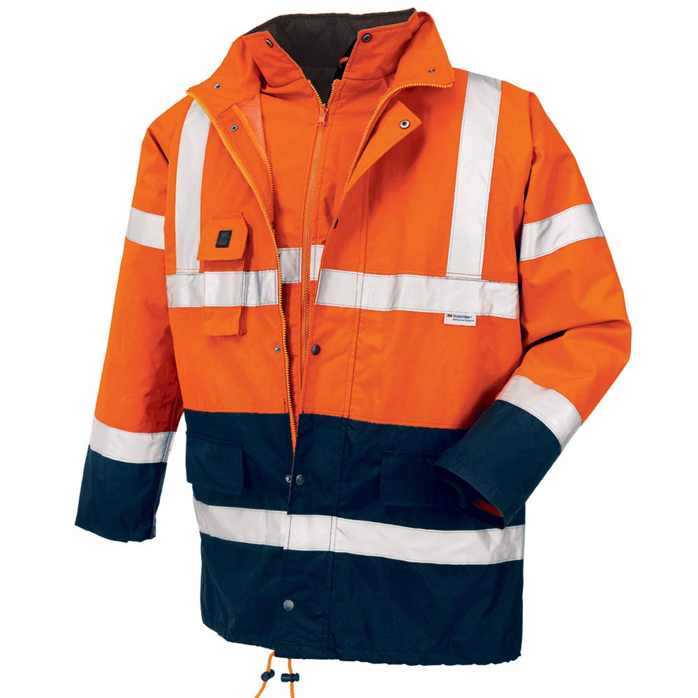 teXXor Calgary Chaqueta-Parka de Color: Naranja Brillante-Azul 4108