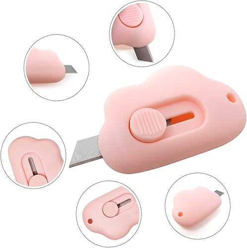 Miniatura 3 de Honbay 6 Uds. Creative Cute Cloud Mini Utility Cuchillos Portátiles Cuchillo de Arte Retráctil Cuchillo de Sobre Abrecartas Abrecartas Cartón Caja