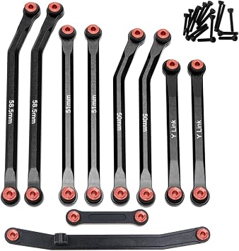 High Clearance Links Set Steering Rod Tie for AXIAL 1/24 SCX24 AXI00001 C10 AXI00002 Wrangler JLU AXI00006 Bronco Upgrades RC Crawler Car
