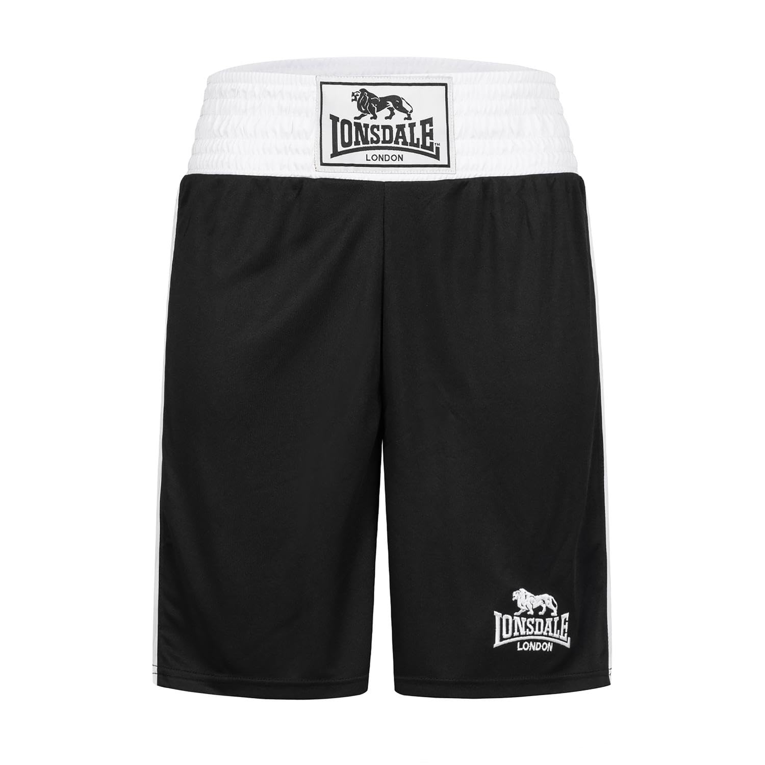 Lonsdale Men's Black Amateur Boxing Trunks Shorts L