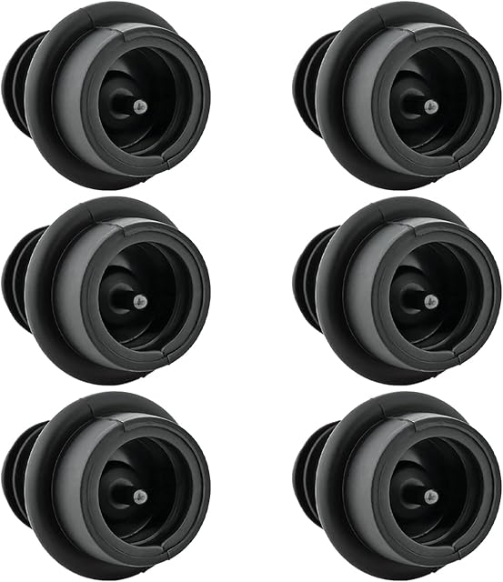 OWO Wine Saver with 4 Vacuum Stoppers, Wine Stopper, Reusable Bottle Sealer Keeps Wine Fresh (6 Stoppers)