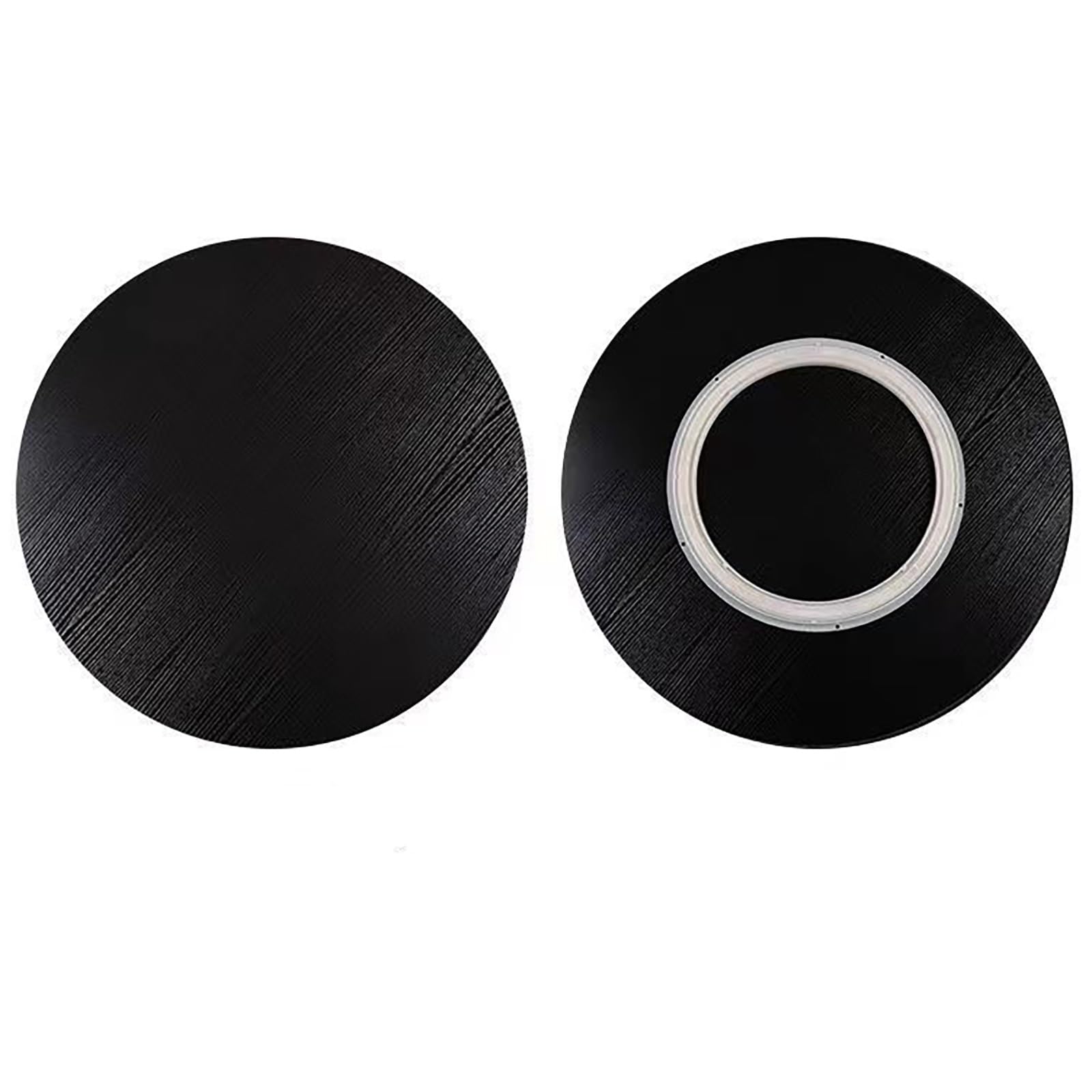 WSFDJX Wood Lazy Susan Turntable,Natural Or Walnut,50-60-70-80-90cm 360° Rotating Round Swivel Tray,Solid Wood Lazy Susan Organizer(Black,70cm(28in))