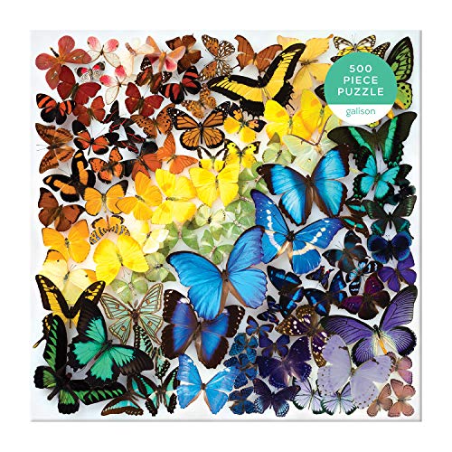 Rompecabezas Galison de mariposas arcoíris de 500 piezas para adultos y niños | Fotografía de Julie Seabrook Ream, gradiente de colores, vibrante, desafiante, papel reciclado, sin polvo, tamaño final 20" x 20" miniatura 2