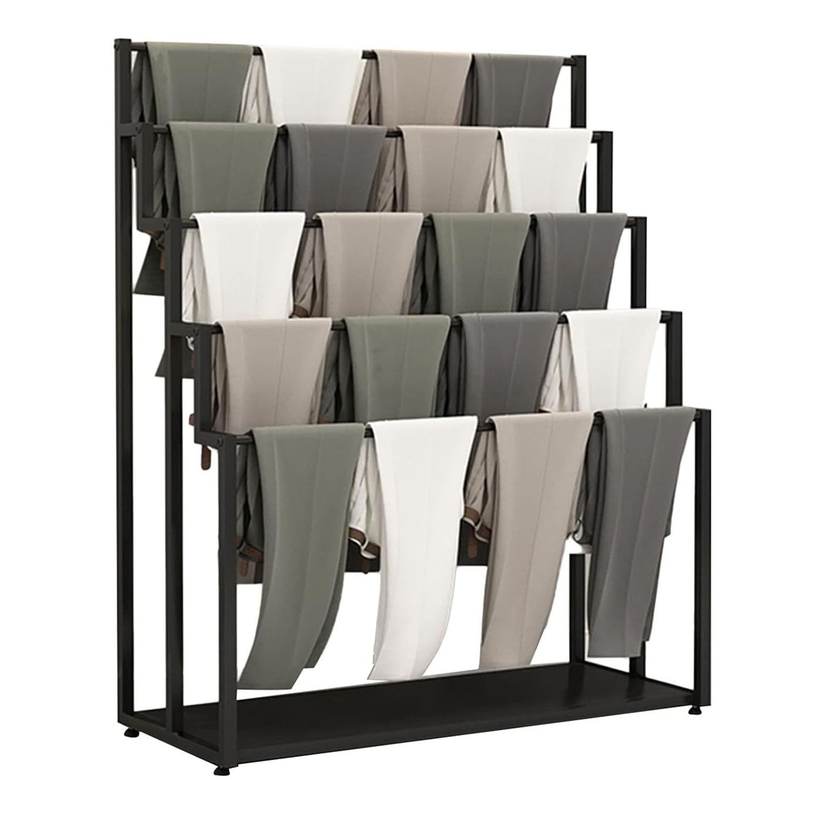 Organizador De Bufandas Independiente De Metal, Expositor De Bufandas De Pie, Perchero para Bufandas, Chales, Corbatas, Cinturones, Toallas Y Pantalones para Tiendas Mino
