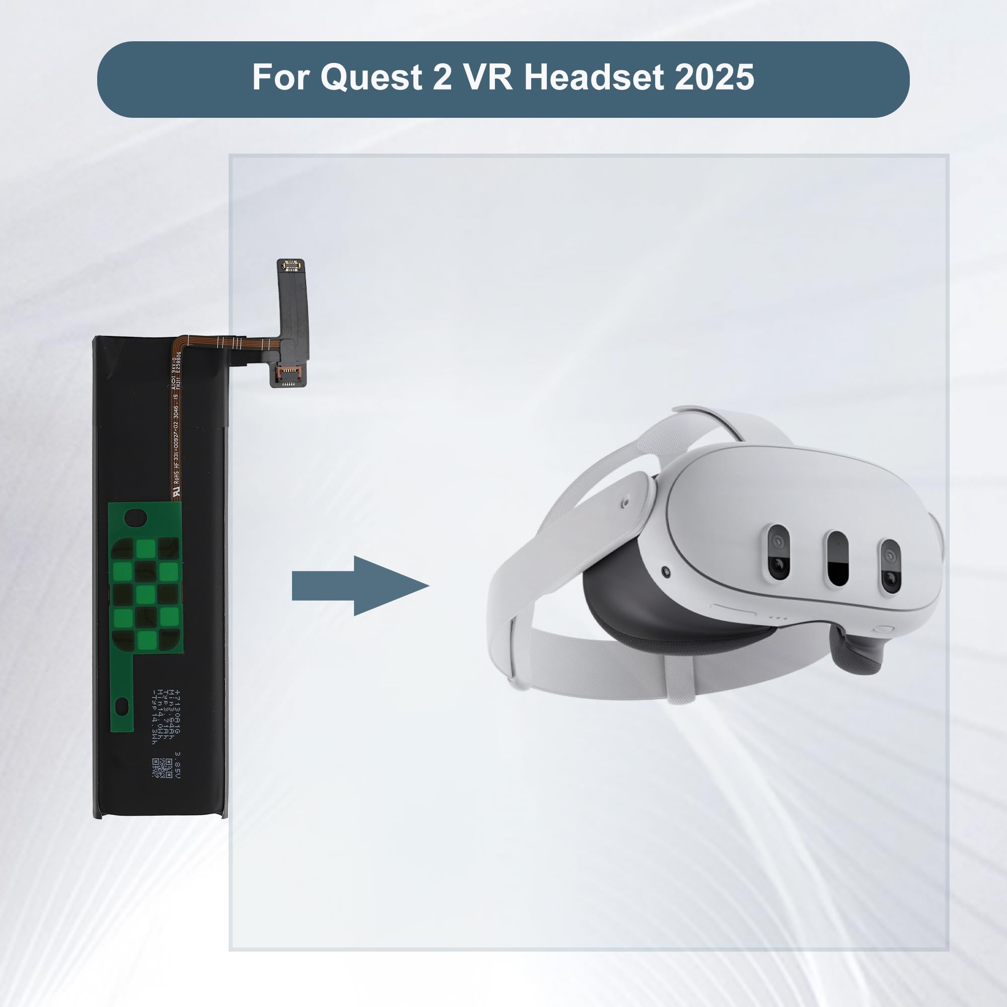  Quest 2 256gb + VRPower 外部バッテリー Amazon.com: E-YIIVIIL Internal Battery Replacement Compatible with