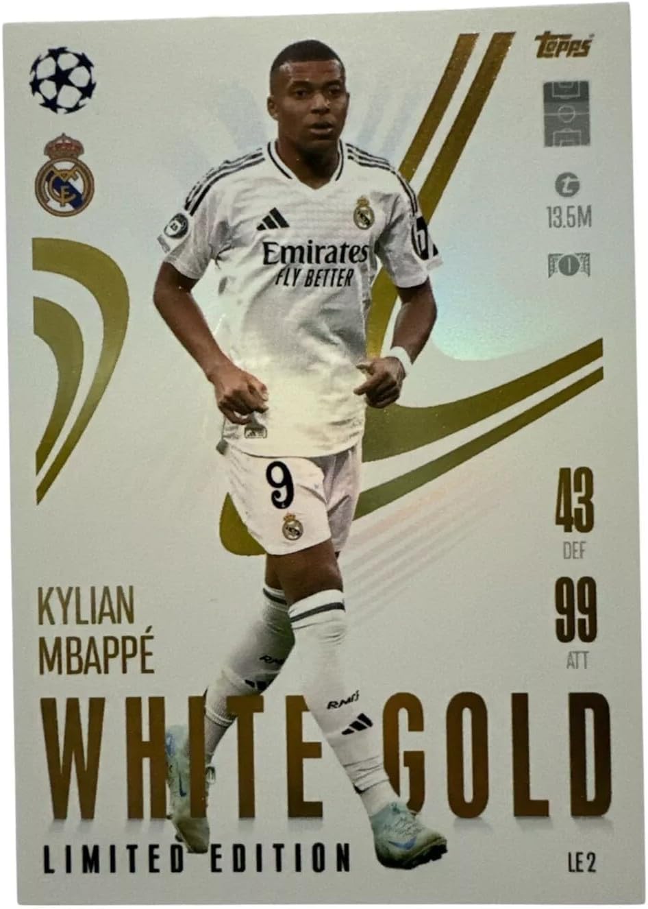 Match Attax Extra 2024 2025 X Factor Limited Edition Trading Card(s) You Select (LE2 Kylian Mbappe White Gold)