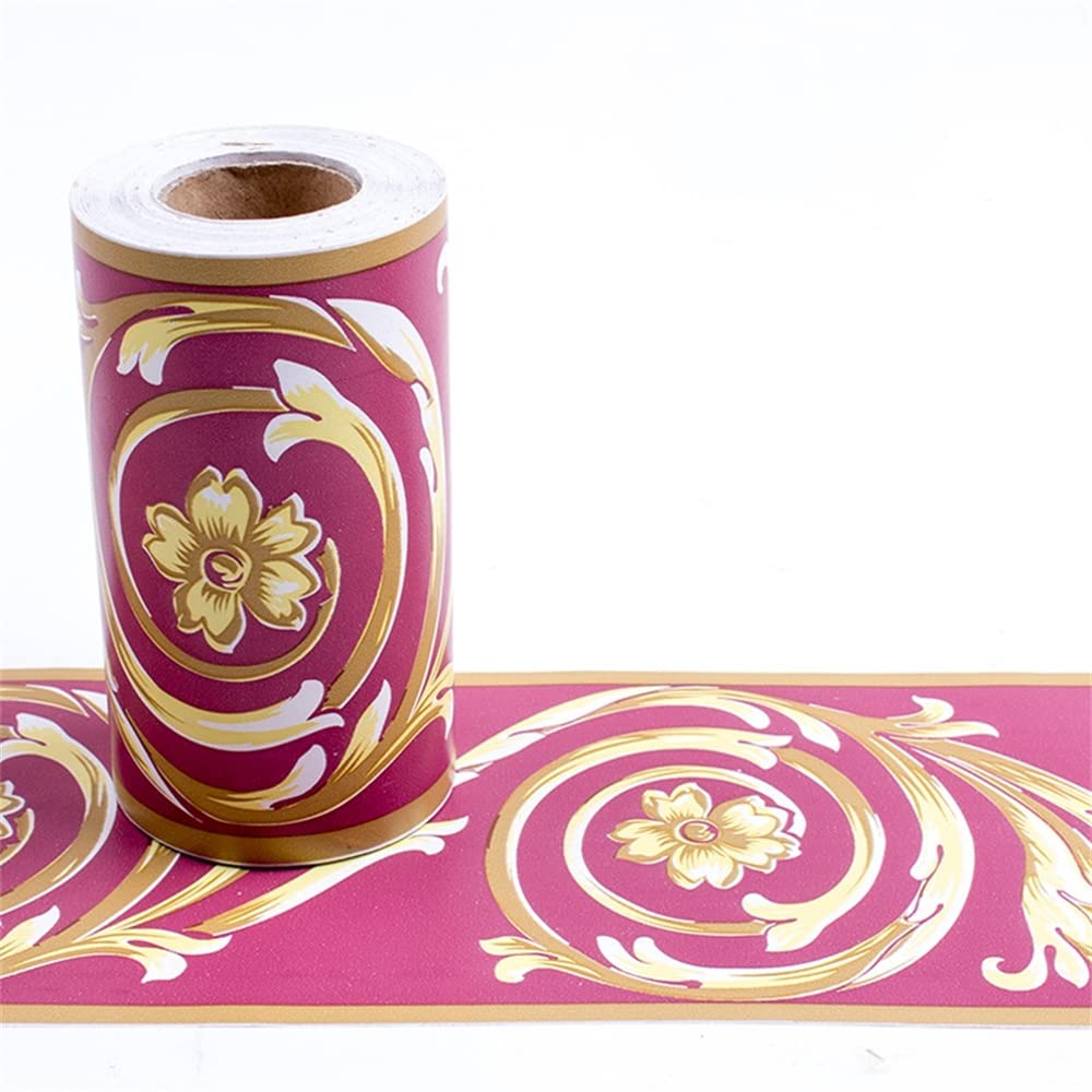 LYHYDMA Wallpaper Border 10M/Roll Self Adhesive Waterproof Waist Lines Wallpaper Bathroom Skirting Line Decor Baseboard Corridor Floor Borders Sticker(7)