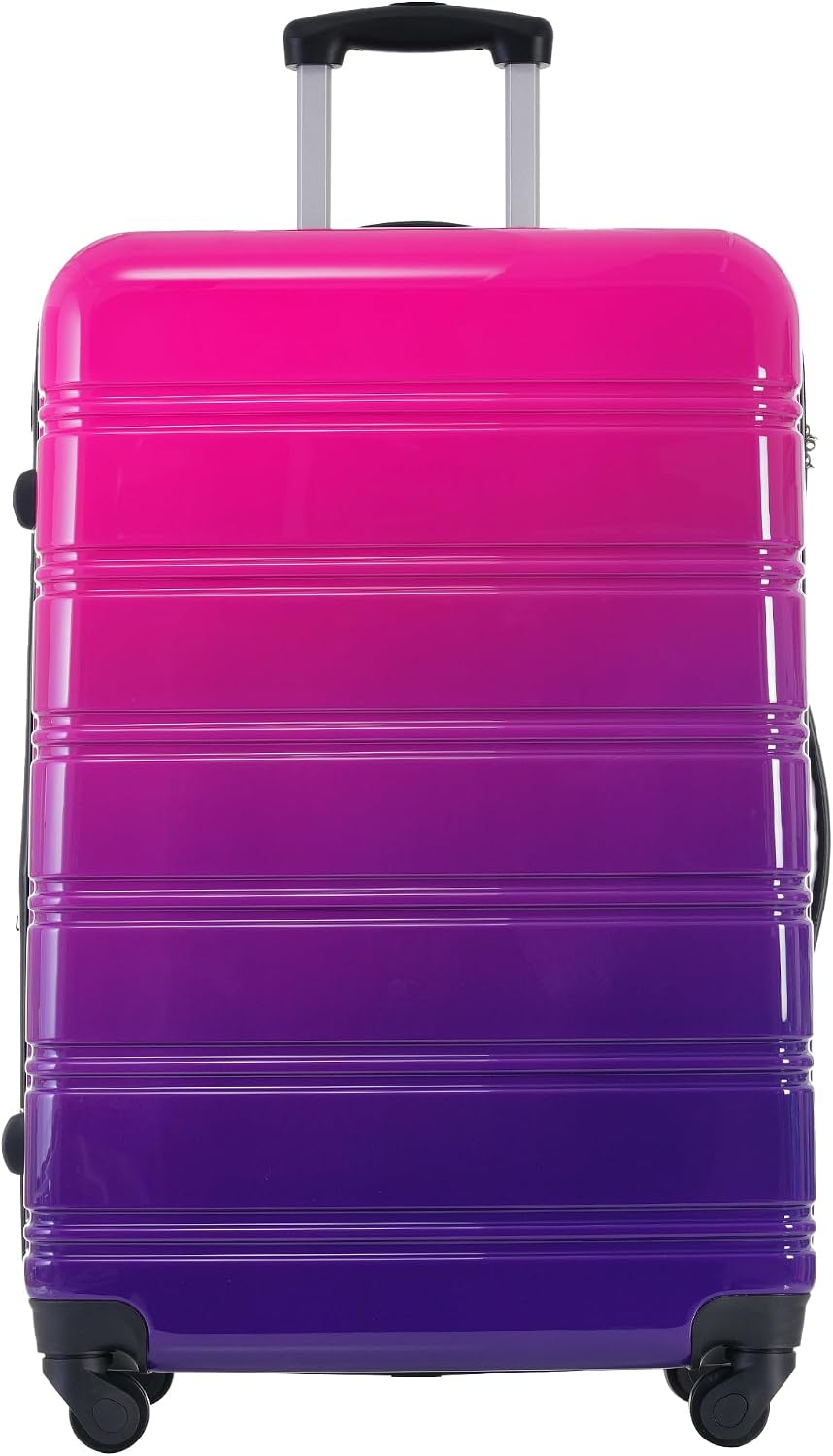 3-Piece Luggage Set Suitcases with Wheels, 20/24/28 Inch Hard Shell Suitcase, Multicolor Purple Carry-On & Check-In Travel Suitcases, Lightweight Hardside Luggage with TSA Lock (Multicolor Purple)