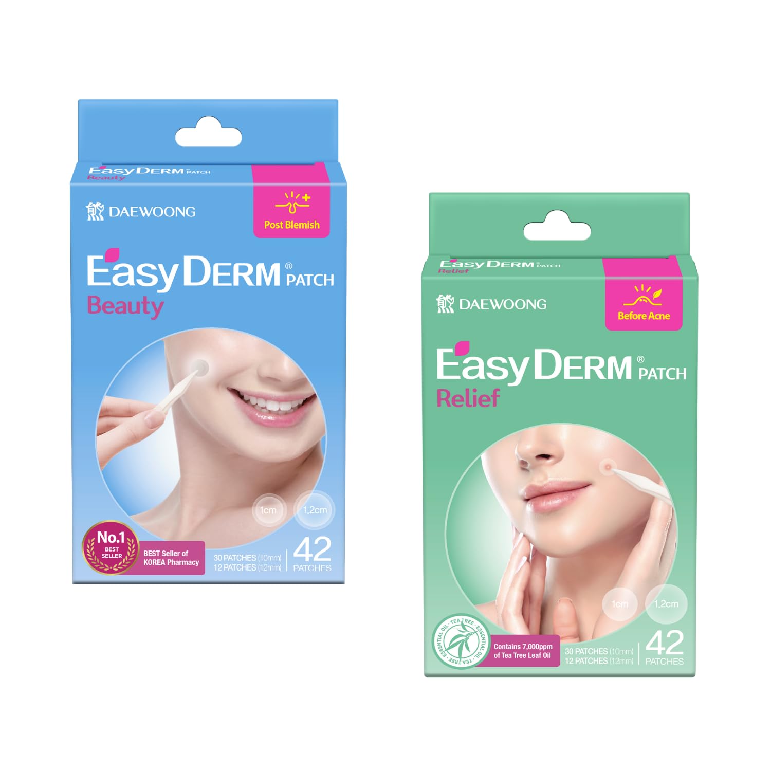 EasyDerm Beauty Patch(42 Counts) and Relief Invisible Patch(42 counts)