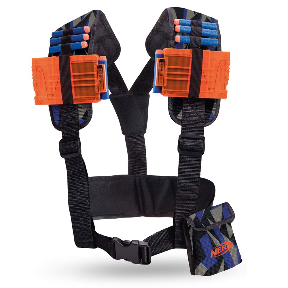 Toy Partner NERF Elite Utility Weste, Tiger, NER0155, Blau und Grau, Einheitsgröße