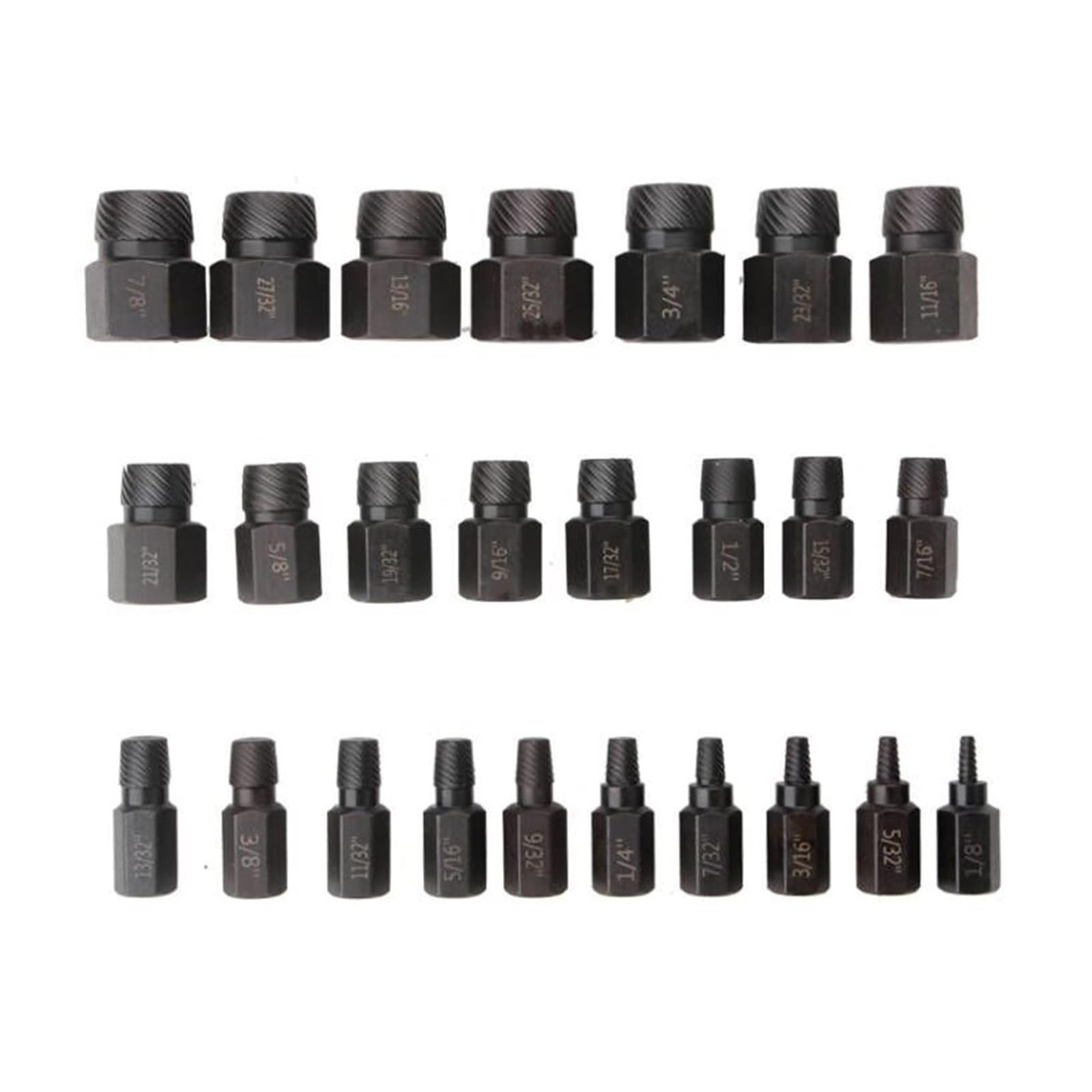 25 uds Extractor de Tornillos dañados Brocas Herramienta removedora de Tornillos Kit Extractor de Tornillos