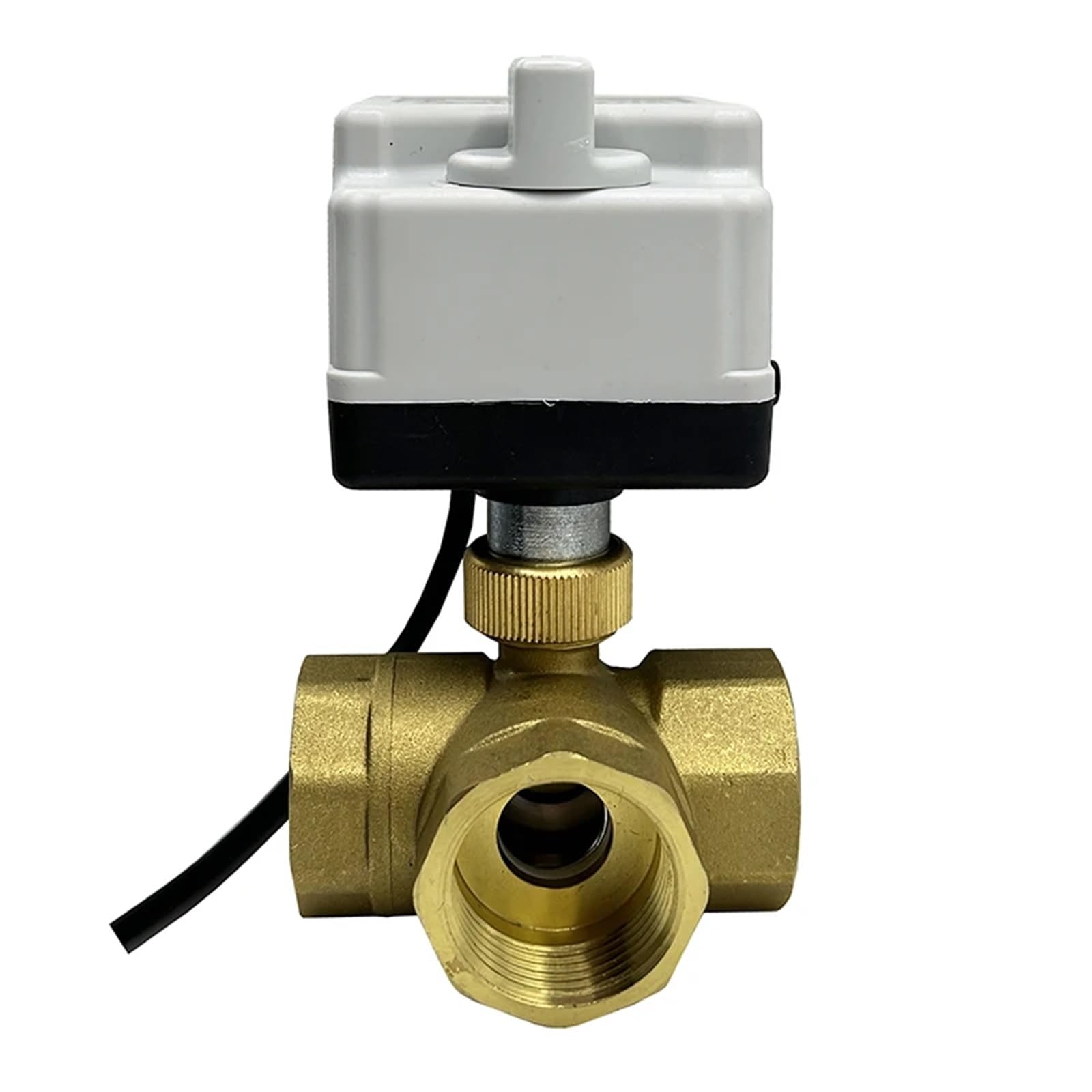 Válvula de bola motorizada de 3 vías tipo L con control de 24V DC