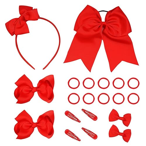 Uniforme escolar lazos para el cabello, pinzas para el cabello, diadema de lazo, bandas elásticas para el cabello, pinzas para el cabello, lindos