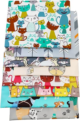 Miniatura 11 de Tela, 8 unids/lote de tela de algodón grueso 19.69 "x 19.69" (50 x 50 cm) acolchado de algodón, hojas cuadradas precortadas para patchwork costura