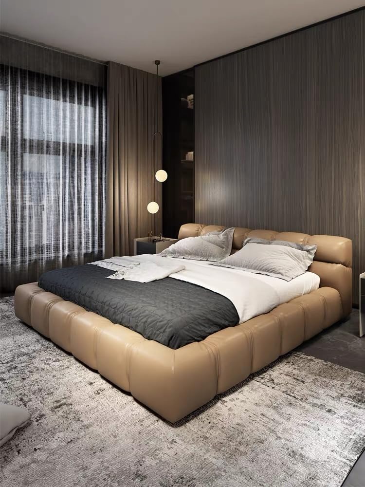 ZINUS 木製 ベッドフレーム セミダブル WoodPlatform ブラウン Amazon