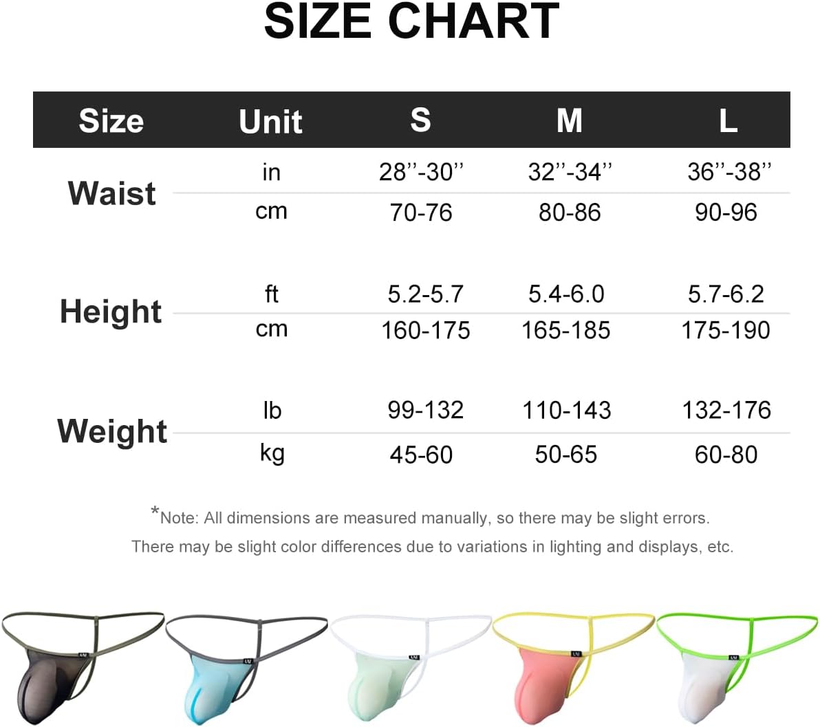 Gogobear Mens G-String Transparent Thong Sexy Low Rise Breathable Panties Mesh Bulge Pouch T-Back Underwear