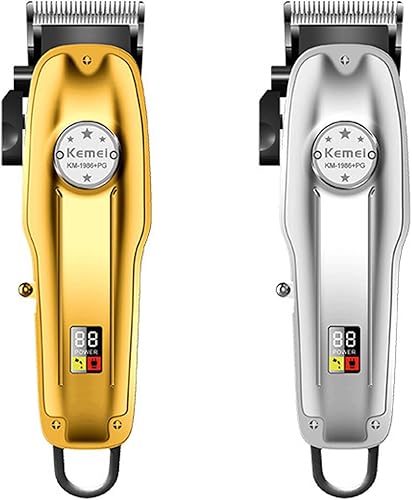 Miniatura 7 de KEMEI KM-1986PRO - Cortadora de pelo inalámbrica para hombre, kit de corte de pelo profesional para hombres, pantalla LED recargable y kit de aseo