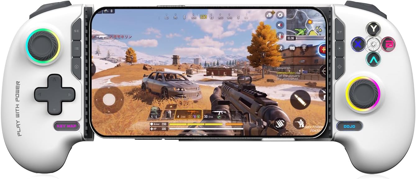 EvoFox Deck 2 Smartphone Gamepad with Hall Effect Triggers & Joysticks | Bluetooth Wireless Controller for Android, iOS, Windows, macOS & Nintendo Switch | Key Mapping, Macro Buttons, RGB Lighting